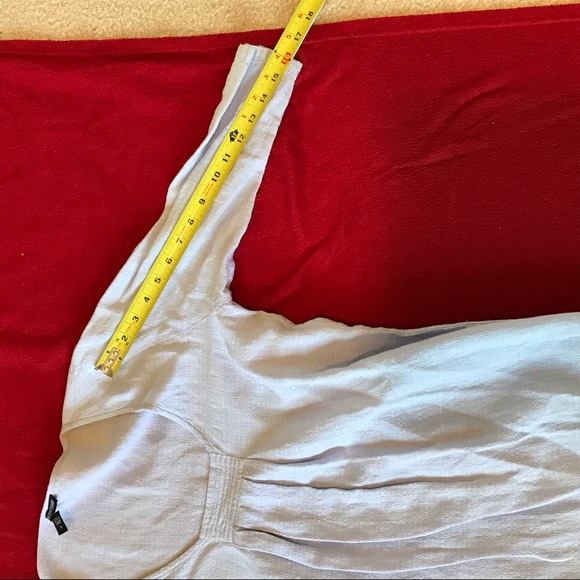 Eileen Fisher Linen Blend 3/4 Length Sleeve Light Blue Top - Picture 4 of 7